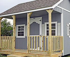 Playhouse designed, constructed and contributed by Parks Portable Buildings of Chelsea