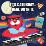 Keyboard Hunter emoji - It's Caturday Deal with It.