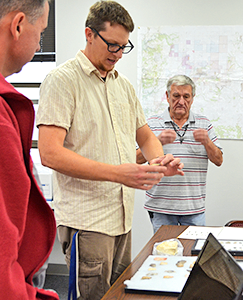 Dr. Brian Andrews discusses artifacts found in northeastern Oklahoma.