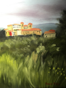 Painting of “Montone From Mount Bestia” by Jessica Wittig 