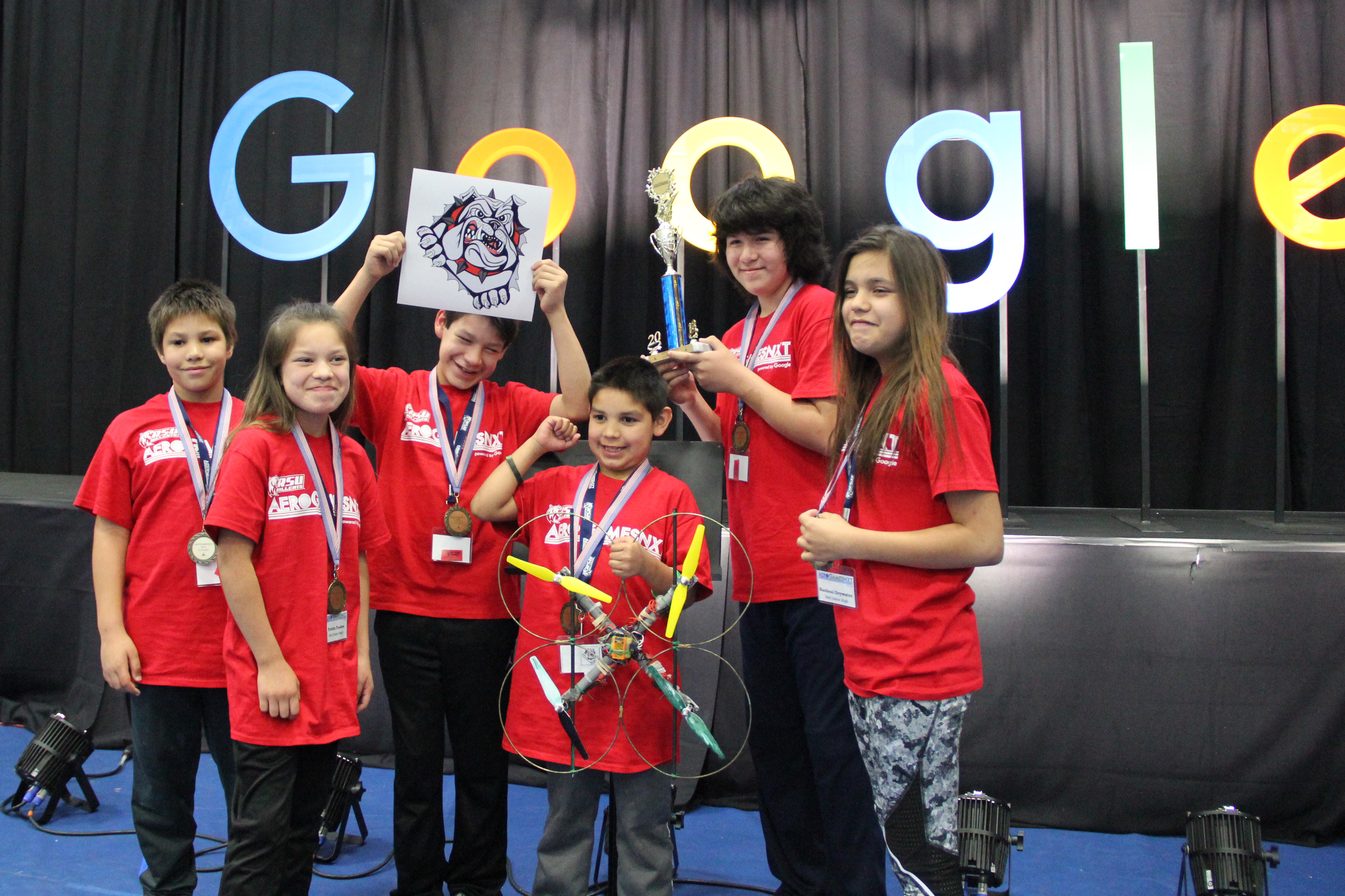 Students at the aerogames competition