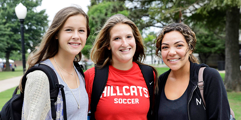 girls smiling