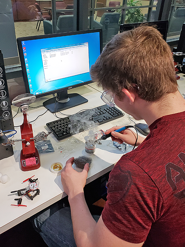 Student Working In Tech Lab