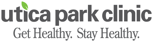 Logo: Utica Park Clinic. Get Healthy. Stay Healthy.