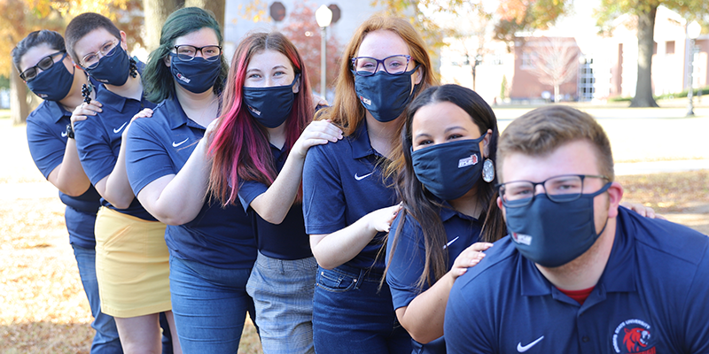students wearing masks
