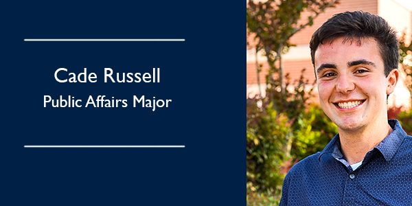 Cade Russell, public affairs major