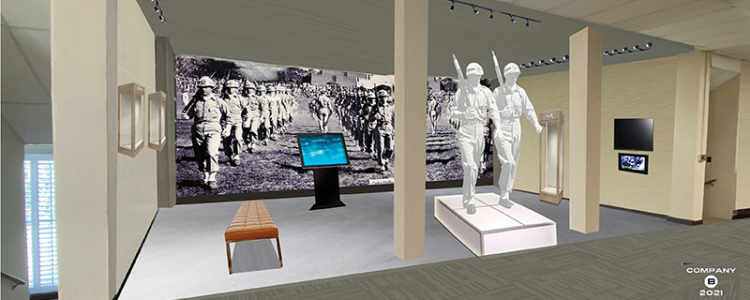 rendering of soldiers for new museum