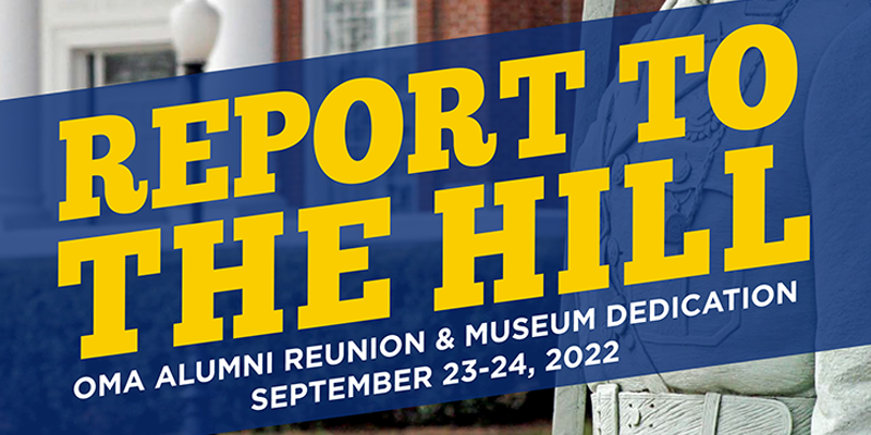 Blue banner with Report to the Hill