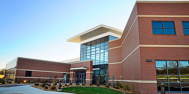 building with glass front