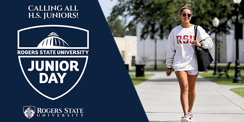 Girl walking wearing RSU sweatshirt