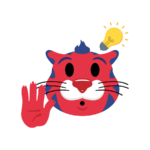 hunter emoji with lightbulb and hand raised