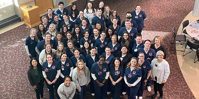 Nursing students at workshop