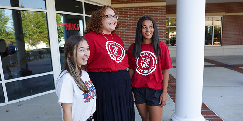 3 girls smiling for photo