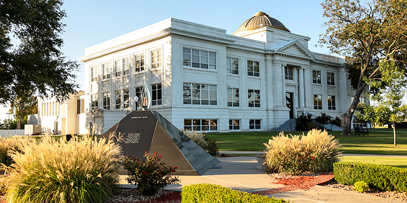 white building with gold dome