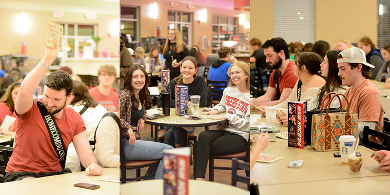 students playing bingo