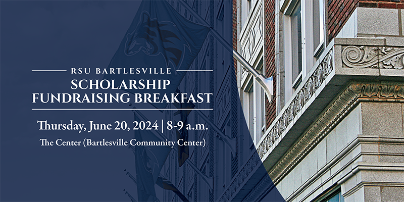 RSU Bartlesville Campus Building. Fundraising breakfast, June 20, 8 am.