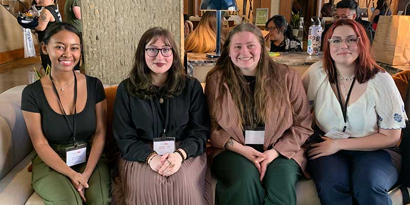 RSU students who recently attended the Southwestern Psychological Association’s Annual Conference included senior Zion Solomon (from left), freshman Lindsay O’Neill, senior Bailie Binder, and sophomore Micaiah Stowe.