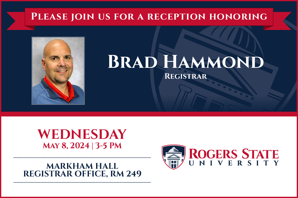 Reception honoring Brad Hammond, Registrar. Markham Hall 249