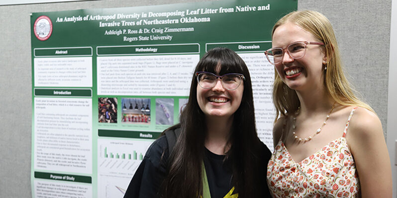 Two smiling female students