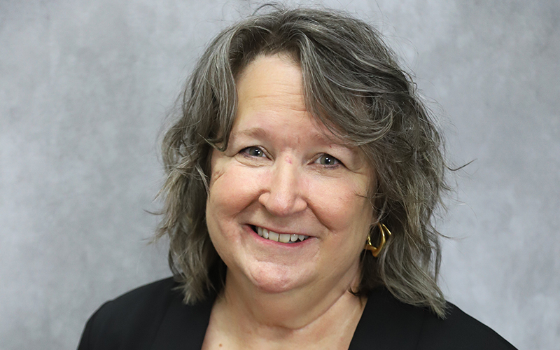 A smiling woman